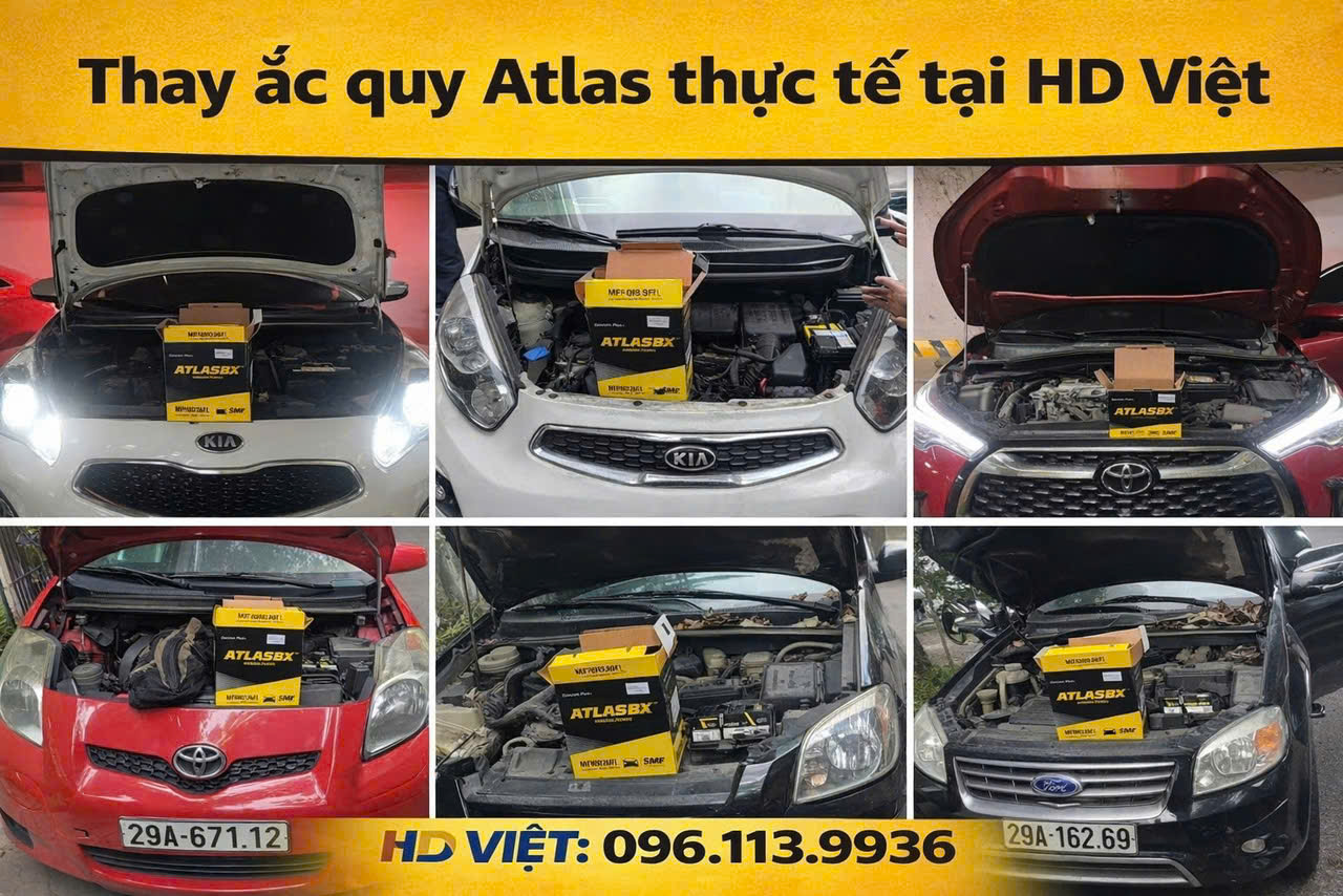 Thay ắc quy Atlas thực tế tại Atlasbattery.vn