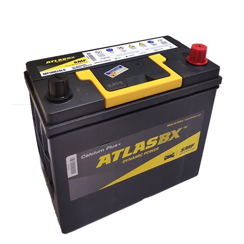 ắc quy hàn quốc atlas MF50B24LS (12V-45Ah) cho xe Toyota Corolla Altis