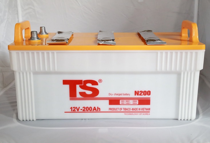 Ắc quy tia sáng N200 (12V-200Ah ) giá rẻ toàn quốc do Tia Sáng Hải Phòng sản xuất