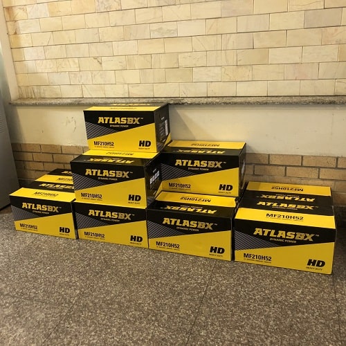 Ắc quy Atlas MF 210H52 12V 200Ah cho máy xúc, máy cẩu, máy ủi, máy đào, xe lu, máy công trình